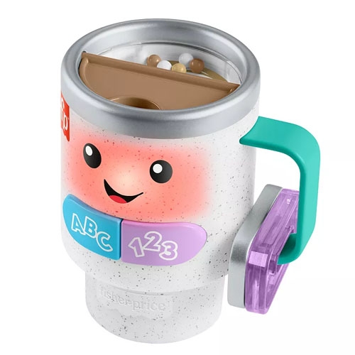a white coffee cup toy for a baby