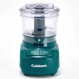Cuisinart Mini-Prep Plus food processor, green color, with chop and grind functions.