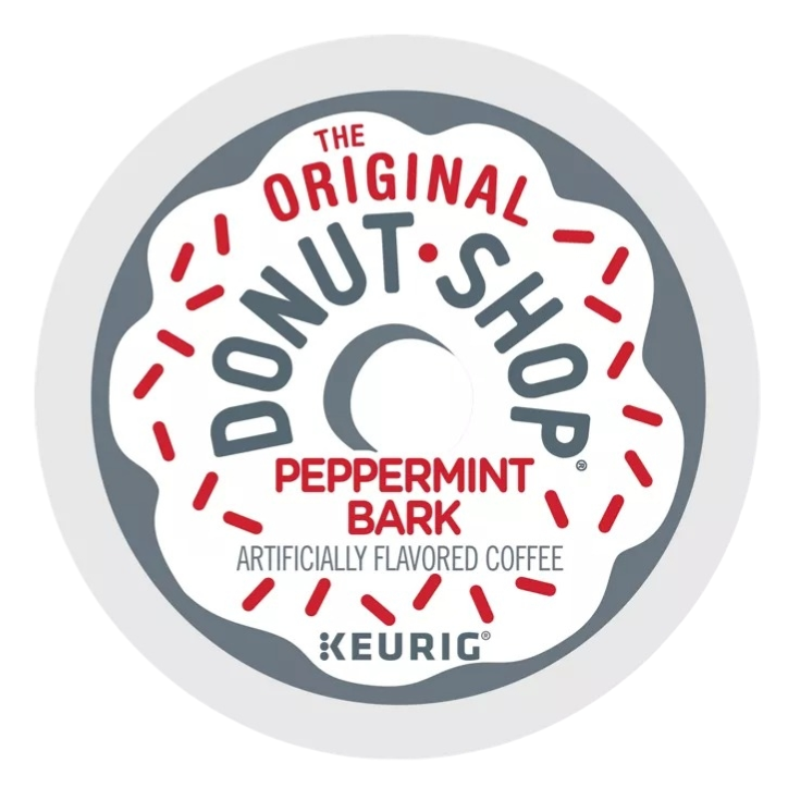 The Original Donut Shop Peppermint Bark is an artificially flavored coffee designed for Keurig machines.