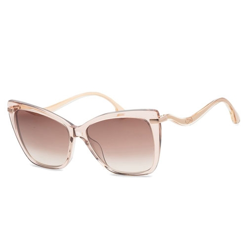 Jimmy Choo Selby 57mm Sunglasses feature a stylish cat-eye design with translucent frames and gradient lenses, offering a chic and modern look.