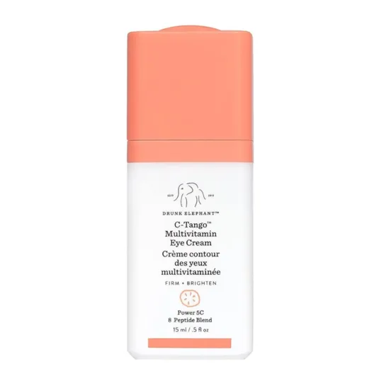 Drunk Elephant C-Tango Multivitamin Eye Cream, 15 ml, designed to firm and brighten with Power 5C and an 8 Peptide Blend.