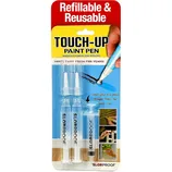The 2pk Touch-Up Paint Pens are refillable and reusable tools designed to keep paint fresh. They allow users to load paint directly from the can for touch-ups.