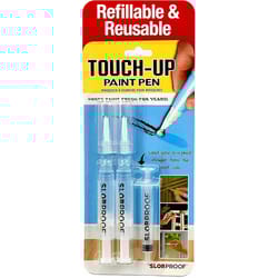 The 2pk Touch-Up Paint Pens are refillable and reusable tools designed to keep paint fresh. They allow users to load paint directly from the can for touch-ups.