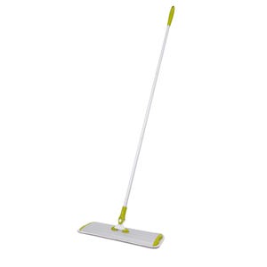 Microfiber Swivel Mop with a long handle, green accents, and a rectangular mop head designed for easy maneuvering and effective cleaning.
