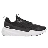 Black and white athletic shoe with mesh upper, cushioned sole, and \“BSR\“ branding on the side.