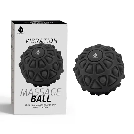 Vibration massage ball by Pursonic, designed to relax and soothe any body area, featuring a textured surface for enhanced grip and effectiveness.