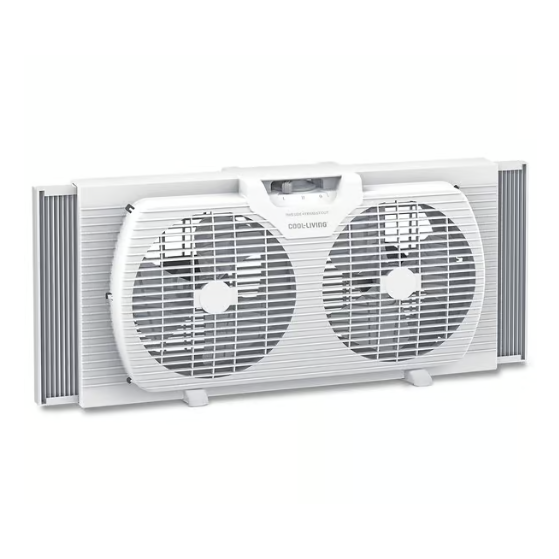 Dual-blade window fan with expandable side panels for adjustable fit and electronic controls for managing airflow.