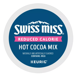 Swiss Miss Reduced Calorie Hot Cocoa Mix, naturally and artificially flavored, contains milk. Made for use with Keurig machines.