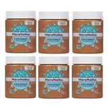 Six jars of MaraNatha Coconut Almond Butter, labeled as creamy and no-stir, each with a net weight of 12 oz (340 g).
