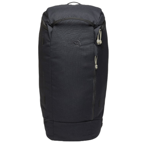 A sleek, black Mountain Hardwear Multi Pitch 30L Backpack with a streamlined design, featuring a top zip closure and side zip access, ideal for climbing and everyday use.