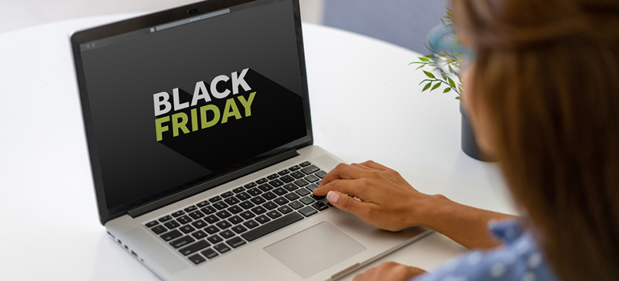 woman shopping on computer