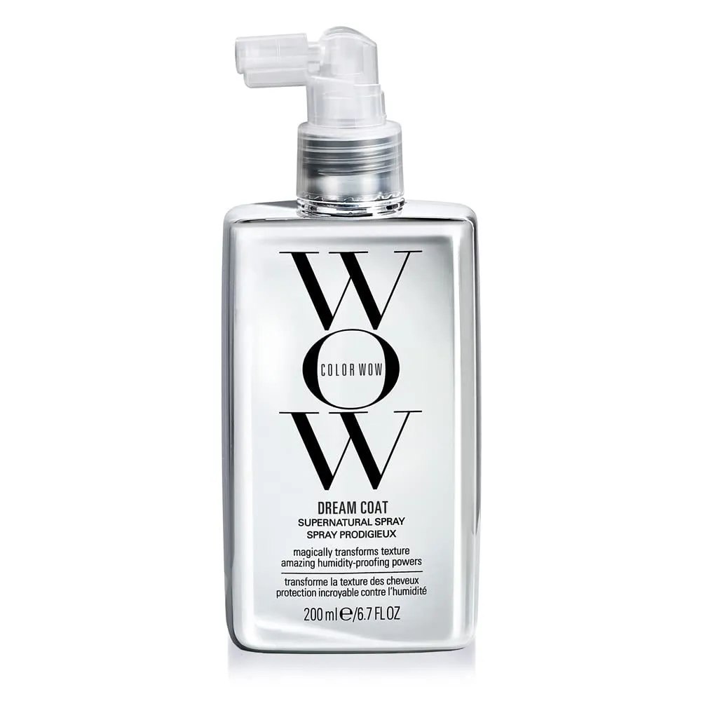 Color Wow Dream Coat is a supernatural spray that transforms hair texture with humidity-proofing powers. The bottle contains 200 ml (6.7 fl oz) of product.