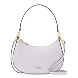 A light purple Kate Spade New York shoulder bag featuring gold hardware, a zip closure, and an adjustable strap.