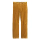 A pair of mustard-colored corduroy pants with a straight-leg cut and belt loops.