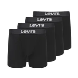 A set of four black boxer briefs with the Levi's logo on the waistband.