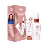 Moisture for Curls Day and Night set by It's a 10 includes a Coily Miracle Hair Mask and Coily Miracle Leave-In Product, both 59.1 ml (2 fl oz) each, designed for curl hydration.