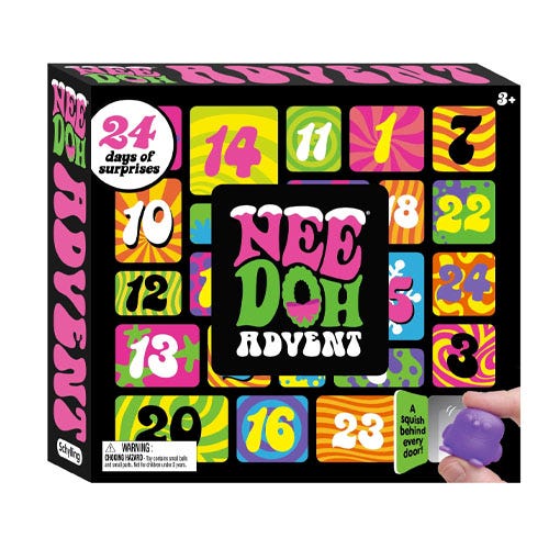 a black box containing 24 needoh squishy toys