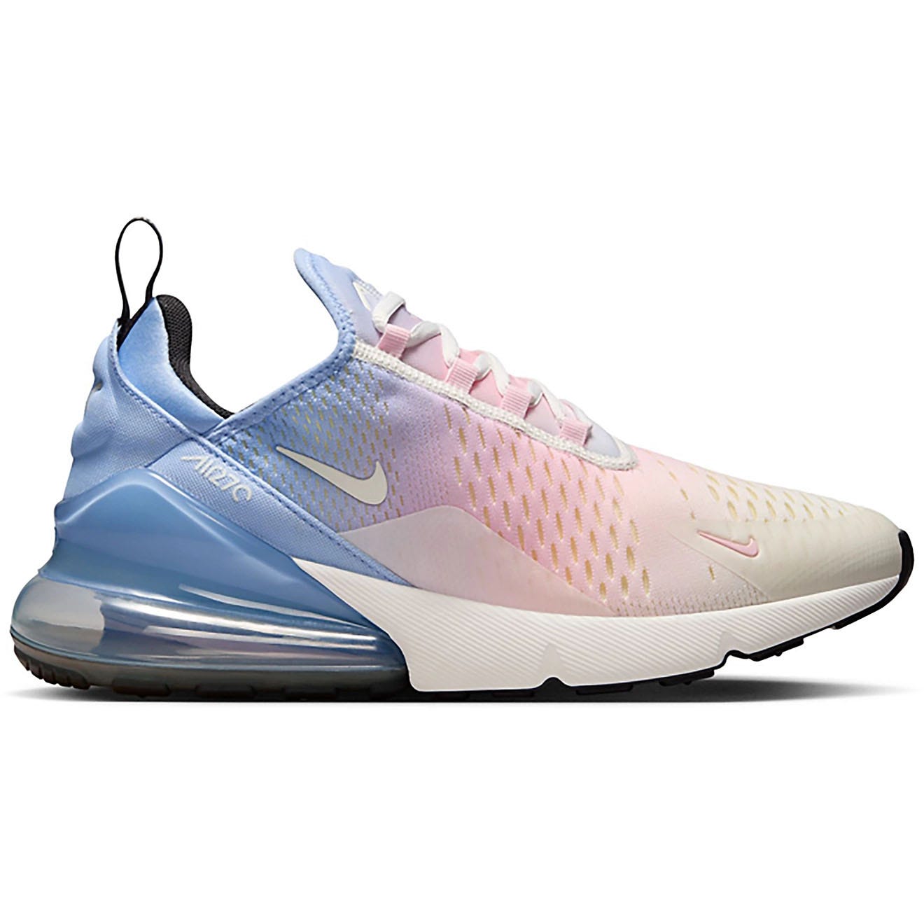 Nike Air Max 270 in a pastel gradient color scheme with visible Air unit in the heel.