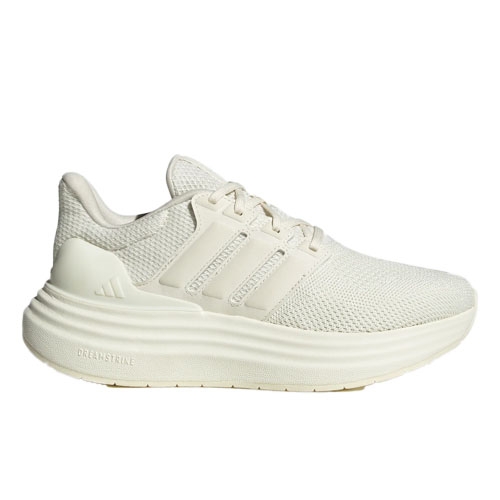 Adidas Ultradream Shoes in cream-white feature a breathable knit upper, cushioned sole with \“Dreamstrike\“ technology, and three side stripes. They are designed for comfort and everyday wear.
