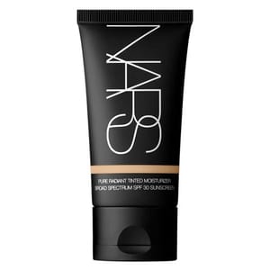 NARS Pure Radiant Tinted Moisturizer, Broad Spectrum SPF 30 Sunscreen, in a black tube packaging.