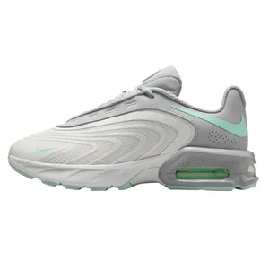 Nike Air Max Plus 2 shoe in light grey with mint green accents and visible air cushioning in the sole.