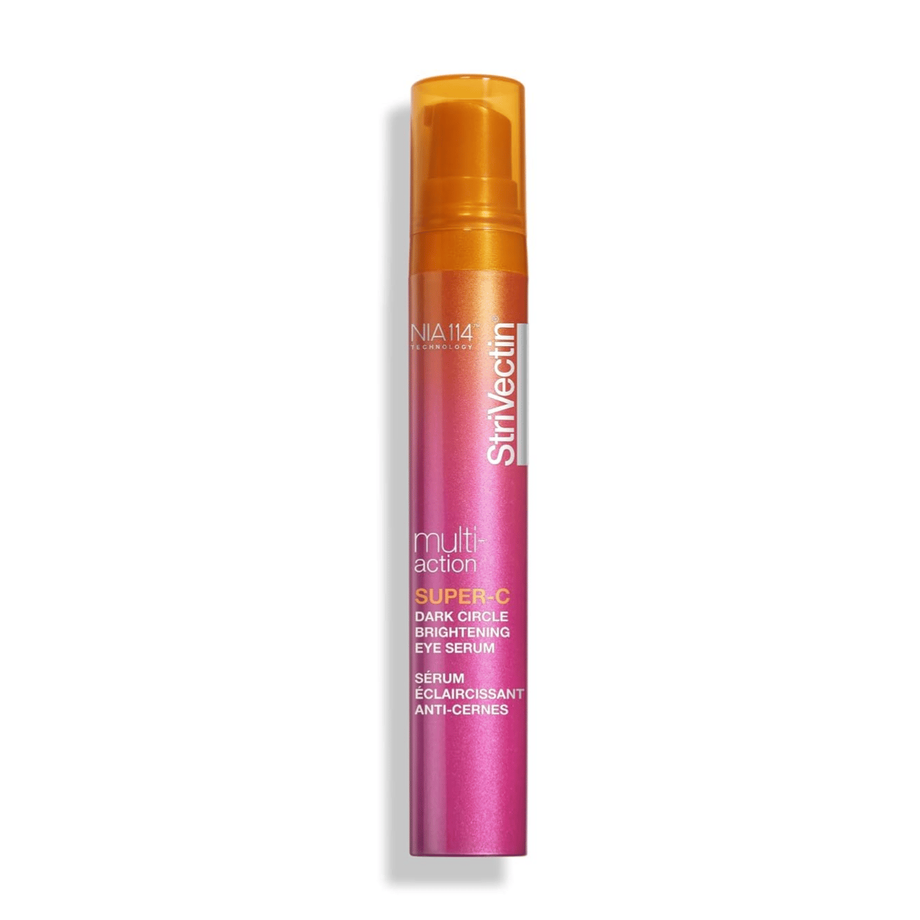 StriVectin Multi-Action Super-C Dark Circle Brightening Eye Serum with NIA-114 technology, designed to reduce dark circles.