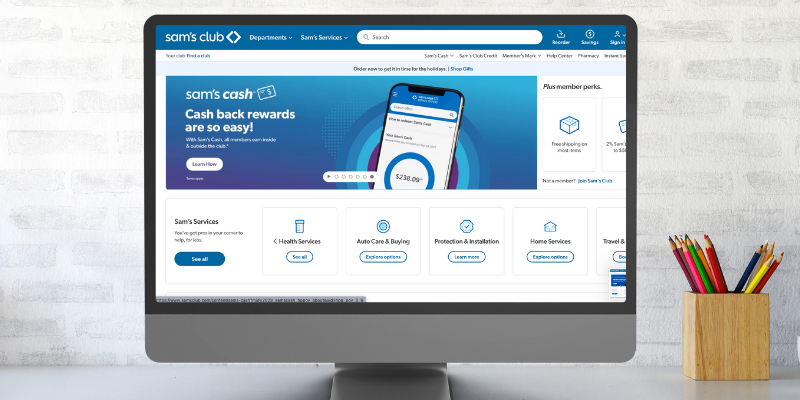 Sam's Club homepage