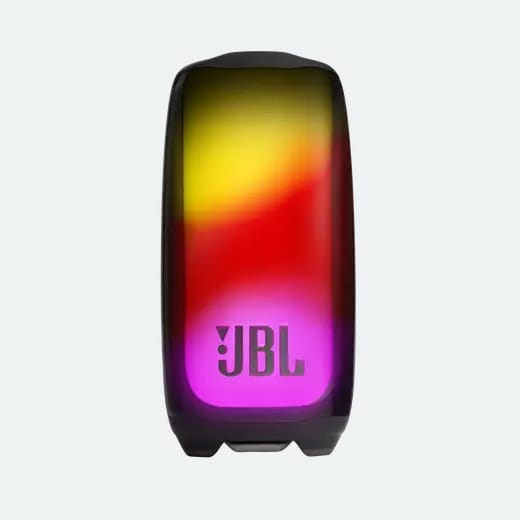 JBL portable Bluetooth speaker with a gradient color design.