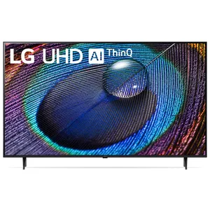 LG 75\“ UR9000 Series Alexa 4K Smart TV features UHD resolution, AI ThinQ technology, and Alexa voice control integration, offering a colorful display with a sleek design.