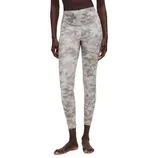High-waisted leggings with a gray camo pattern.