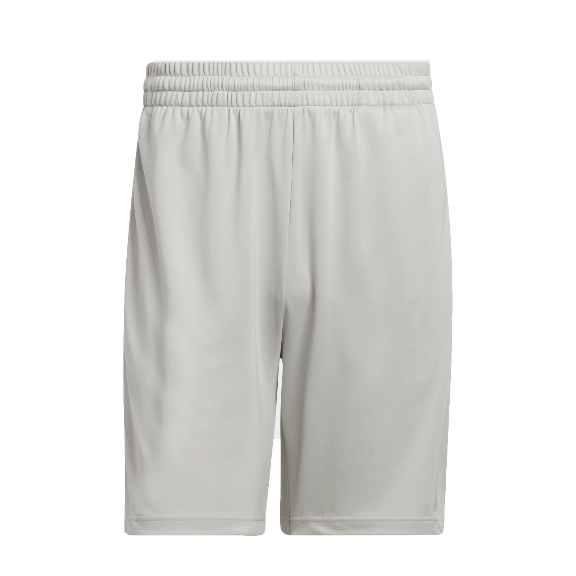 Light grey athletic shorts with an elastic waistband, designed for comfort and flexibility.