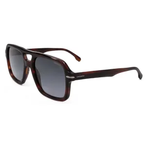 Carrera sunglasses with a tortoiseshell frame and dark lenses, featuring a rectangular design and Carrera branding on the temples.