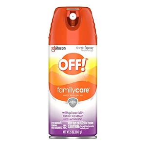 OFF! FamilyCare Insect Repellent with picaridin, 5 oz, offers a non-greasy solution for repelling mosquitoes.