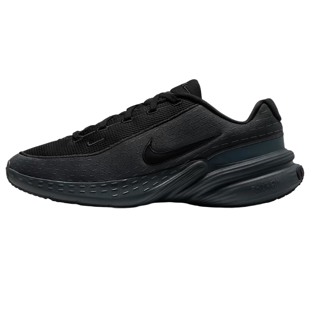 Nike Men's Uplift SC Shoes feature a sleek all-black design with a breathable mesh upper and cushioned sole for comfort. The signature Nike swoosh adorns the side, and the shoe has a low-profile silhouette ideal for athletic activities.