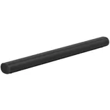 A sleek, black soundbar designed for home audio enhancement.