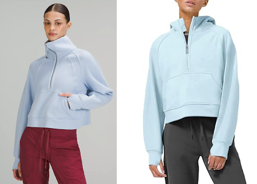 blue sweatshirt on women