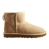 Tan suede ankle boot with a thick sole and a soft, cozy lining.