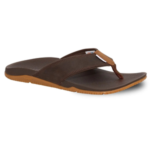 Xtratuf Men's Auna Sandals feature a brown strap design with a textured footbed for comfort and a durable tan sole.