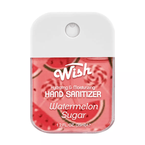Wish Hand Sanitizer in a watermelon sugar variant is hydrating and moisturizing, with a content of 1.2 fl. oz (35 ml).