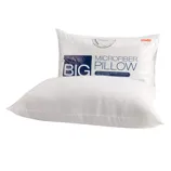 Microfiber pillow labeled \“The Big Pillow,\“ offering medium support for optimal sleep.