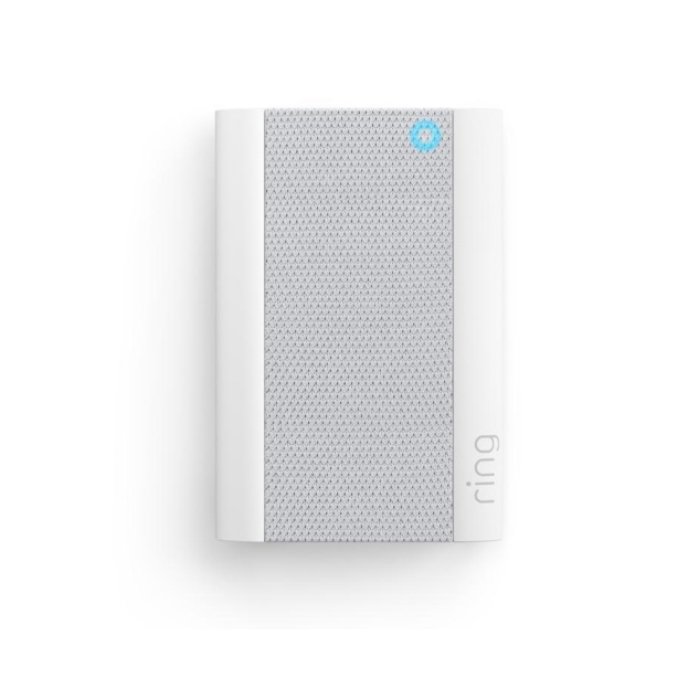A Ring Chime, a wireless device that alerts you to activity around your home by playing a sound when the Ring doorbell is pressed.