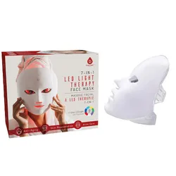 7-in-1 LED Light Therapy Face Mask for anti-aging, skin rejuvenation, and acne care. Includes 7 color LED lights designed for different skincare benefits.