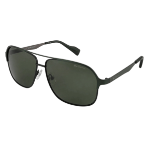 Ben Sherman sunglasses with green lenses and semi-rimless metal frame, featuring adjustable nose pads for comfort.