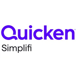 Quicken Simplifi logo, featuring \“Quicken\“ in bold purple and \“Simplifi\“ below in black, representing financial management software.
