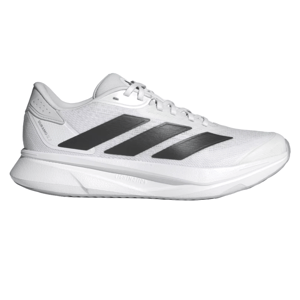 Adidas Women's Duramo SL 2 shoes are white athletic sneakers featuring a breathable mesh upper with black three-stripe branding and a cushioned Lightmotion midsole for lightweight comfort.