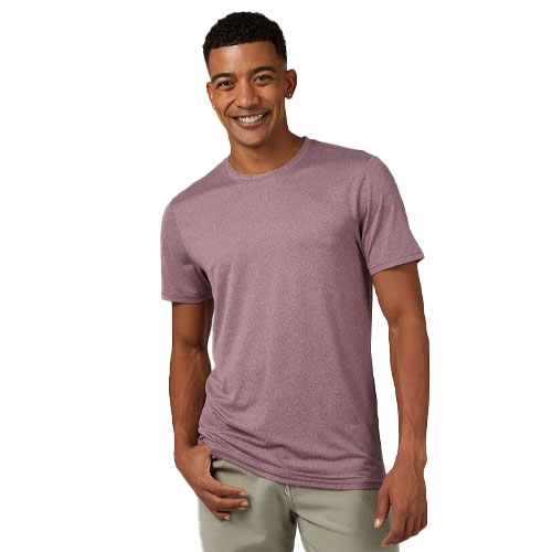 Gray short-sleeve T-shirt with a crew neck design, made by 32 Degrees, designed for cooling comfort.