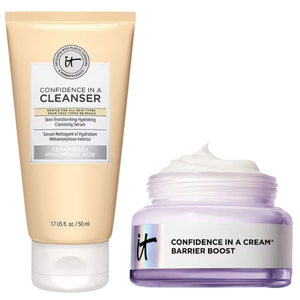 Confidence in a Cleanser (1.7 fl oz/50 ml) and Confidence in a Cream Barrier Boost.