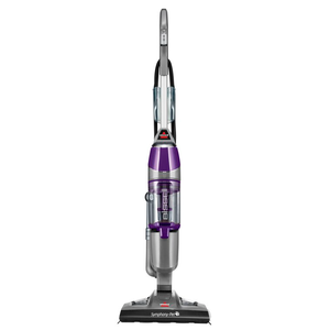 Bissell Symphony Pet all-in-one vacuum and steam mop, featuring purple accents, designed for pet owners.
