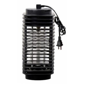Electric bug zapper with a protective black cage and a plug-in power cord.