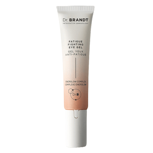 Dr. Brandt Fatigue Fighting Eye Gel with Energlow Complex, designed to reduce signs of fatigue around the eyes.
